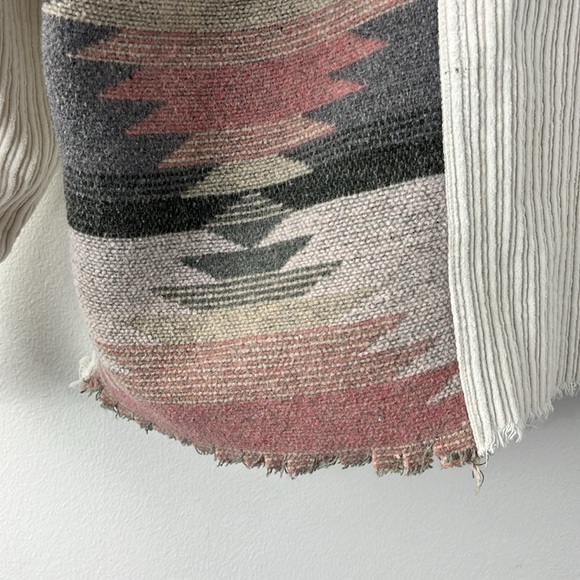 Time After Time Aztec Southwestern Print Cream Corduroy Jackets Womens Size L - Picture 12 of 15